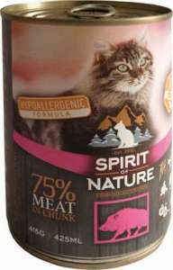 Spirit of Nature Cat vaddisznóhúsos konzerv 415 g 31454056 Macskaeledel - Felnőtt