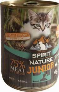 Spirit of Nature Cat Junior bárány- és nyúlhúsos konzerv 415 g 31454063 Macskaeledel - Felnőtt