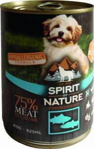 Spirit of Nature Dog tonhalas és lazacos konzerv 415 g 31454070 Kutyaeledel