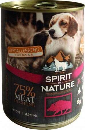 Spirit of Nature Dog vaddisznóhúsos konzerv 415 g