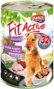 Panzi FitActive Dog Adult libás, nyulas és almás konzerv 1.24 kg 31454276 Kutyaeledel