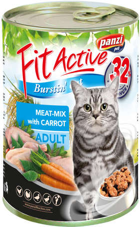 Panzi FitActive Cat Adult Meat-Mix konzerv 415 g