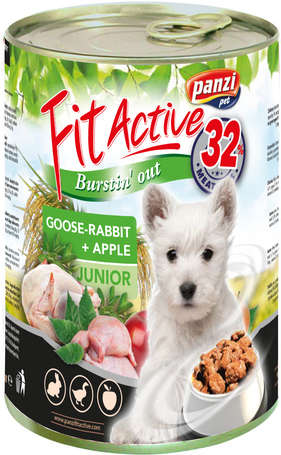 Panzi FitActive Dog Junior libás és nyulas konzerv 415 g