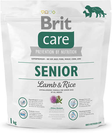 Brit Care Hypoallergenic Senior Lamb&Rice Kutyaeledel 1kg 31456595