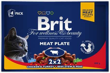 Brit Premium Cat Meat Plate Multipack (4 x 100 g) 400g 31456614