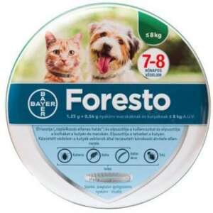 Foresto kullancs- és bolhanyakörv macskáknak és kistestű kutyáknak (8 kg-ig; 38 cm) 50595413 Bolha- és kullancsriasztók