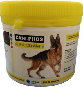 Cani-Phos Ca/P 1,3 étrend-kiegészítő tabletta kutyáknak (100 db) 31456926 Táplálékkiegészítők, kisállat tápszerek