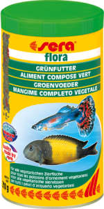 Sera Flora növényi lemezestáplálék spirulinával növényevő halaknak 1000 ml 31457598 