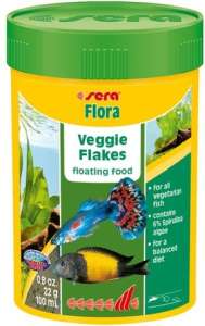 Sera Flora növényi lemezestáplálék spirulinával növényevő halaknak 100 ml 31457600 