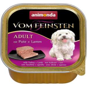 Animonda Vom Feinsten Adult – Pulyka- és bárányhúsos kutyaeledel (11 x 150 g) 1.65 kg 50595081 Kutyaeledelek - Alutálkás