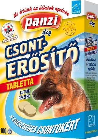 Panzi csonterősítő tabletta kutyáknak az egészséges csontokért (100 db)
