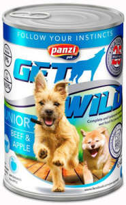 Panzi GetWild Dog Junior Beef & Apple konzerv 415 g 31458595 Kutyaeledel