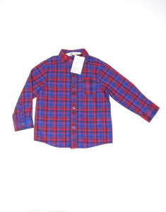 H&M fiú Ing - Kockás #piros-kék 31462975 Gyerek blúz, ing