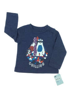MotherCare fiú Hosszú ujjú Póló - Jegesmedve #kék 31463100 Gyerek hosszú ujjú pólók