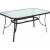 Fieldmann FDZN 5020 metal garden table with glass top, 150x96 cm