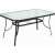 Fieldmann FDZN 5020 Garden Table, black, tempered glass top, metal frame
