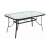 Fieldmann FDZN 5020 Garden Table, black, tempered glass top, metal frame