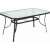 Fieldmann FDZN 5020 Garden Table, black, tempered glass top, metal frame