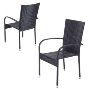 Fieldmann FDZN 6002-PR polyrattan Stuhl #schwarz 94201428 Gartensessel & Stühle