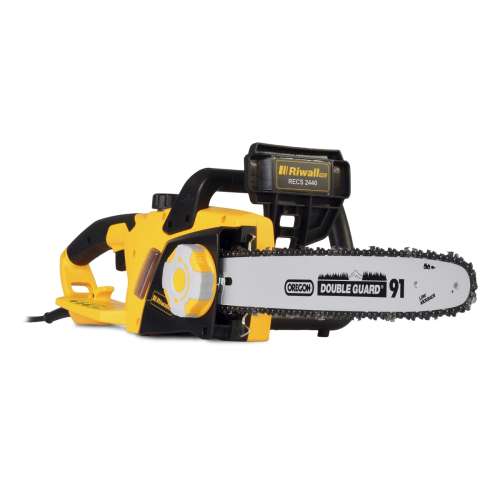 Električna pila Riwall PRO RECS 2440, 2400W, žuta i crna, lanac Oregon