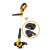 Riwall PRO RALT 2320 SET Cordless Grass Trimmer with Battery and Charger, Yellow and Black