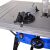 Scheppach HS 100 S table saw detail: angle adjustment and controls