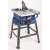 Scheppach HS 100 S table saw, blue and black, with stand