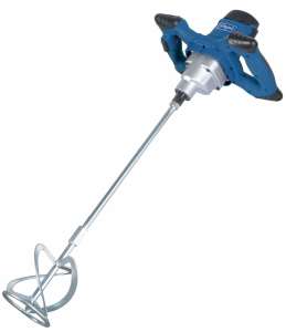 Elektrický miešač Scheppach PM 1200 na miešanie malty, betónu, sadry, farby, lepidla a iných stavebných materiálov - Scheppach