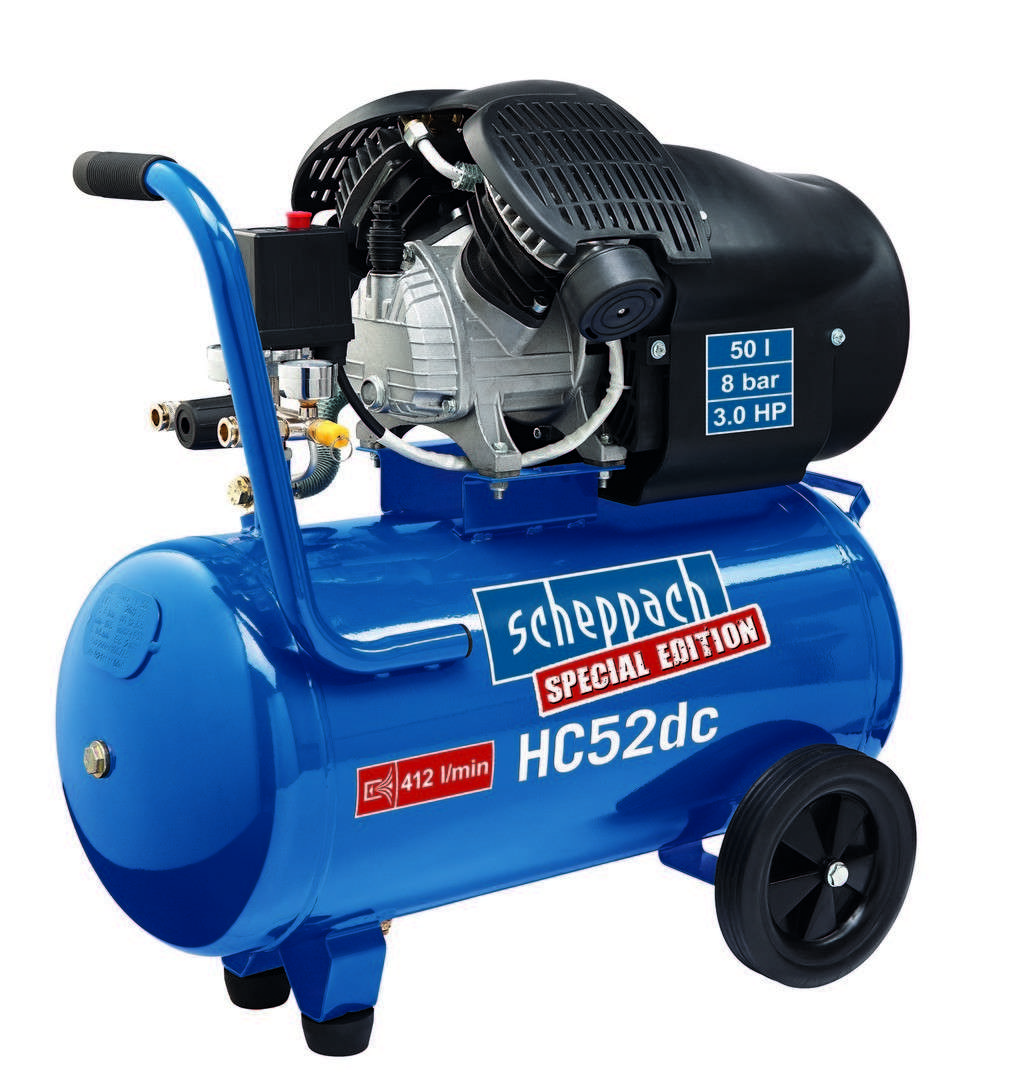 Scheppach HC 52 DC Olajkenésű kéthengeres kompresszor 50 l