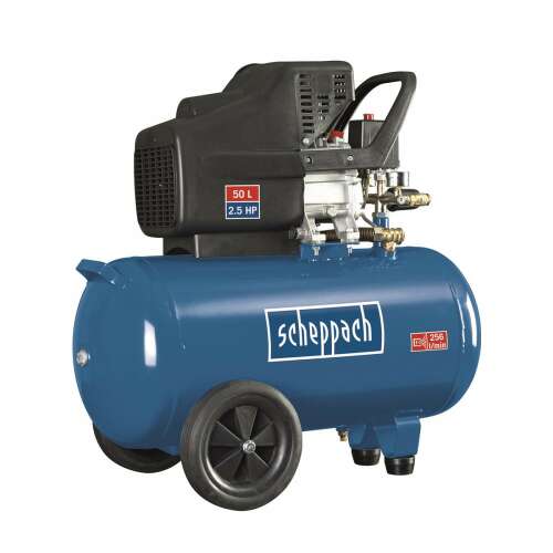 Scheppach HC 51 50L Olajkenésű Kompresszor, 2.5 LE, Kék - Kompresszor