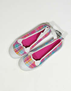 H&M színes kockás Lány Tornacipő #rózsaszín 31468878 Utcai - sport gyerekcipő - Cipzáros - Belebújós