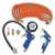 Scheppach 6-piece compressor accessory set, includes air hose, tire inflator, blow gun, and 3 nozzles