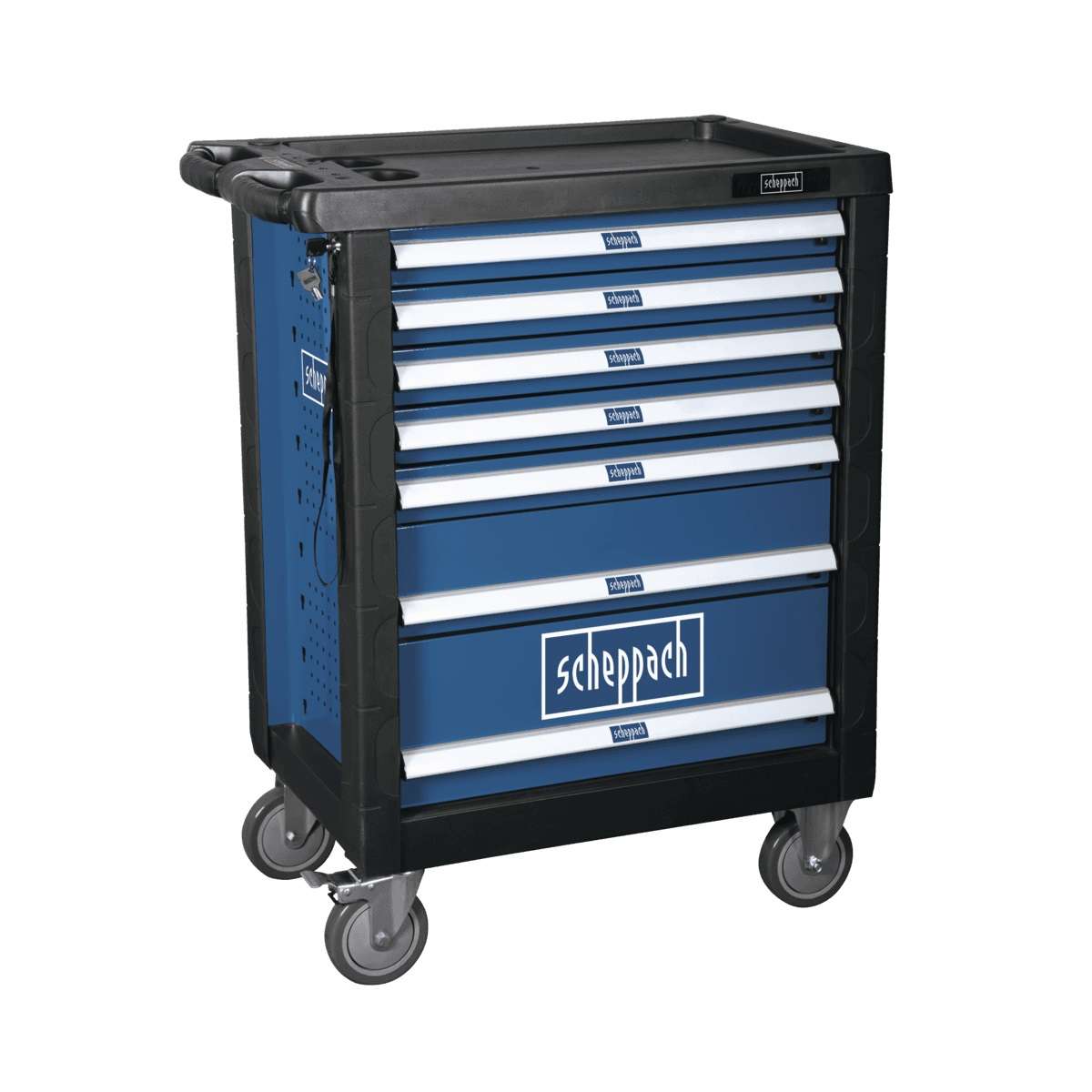 Scheppach TW 1000 Műhelykocsi szerszámokkal, 7 fiókos, 263 db-os