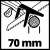 Einhell GE-GS 18 Li-Solo cordless pruning saw, maximum cutting capacity with hook, 70 mm