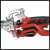 Einhell GE-GS 18 Li-Solo cordless pruning saw, close-up of the blade and gear mechanism