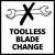 Funkcia výmeny čepele bez použitia náradia