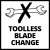 Funkcia výmeny čepele bez použitia náradia