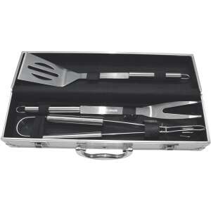 Fieldmann FZG 9014 3-teiliges Grillset mit Spatel, Zange und Gabel in einem Transportkoffer - Gartengrill, Grillzubehör