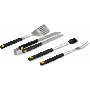 Set de ustensile pentru grătar Fieldmann FZG 9015, 4 piese, cu spatulă, clește, furculiță și pensulă de uns - Grătar de grădină, unelte de gătit