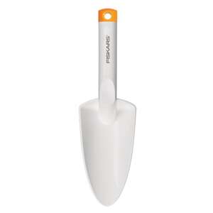 Fiskars 1027032 lopată de grădină albă cu mâner portocaliu - Unelte de plantare