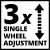 Az Einhell GC-PM 40 fűnyíró 3x Single Wheel Adjustment funkciója