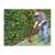 Man using the Einhell GC-ET 2522 electric grass trimmer to trim the edges of a lawn