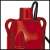 Потапяема помпа Einhell GC-PP 900 N, от неръждаема стомана, червена, 900W, 6000l/h, 32m, близък план на горната част на помпата