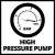 High pressure pump, water pump, pressure gauge