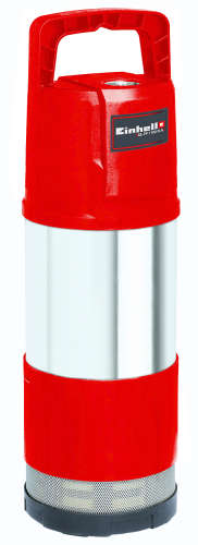 Einhell GE-PP 1100 N-A submersible pump, red and silver, with handle