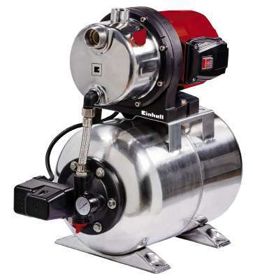 Einhell GC-WW 1250 NN domestic water supply, stainless steel pressure tank, red motor, jet pump