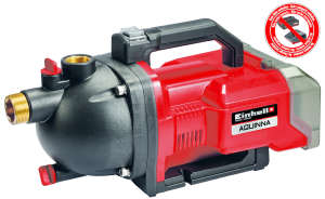 Einhell AQUINNA cordless garden pump, red, 3/4 view - Irrigation