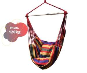 Zolta brazil egyszemélyes Függőszék párnákkal - Csíkos #piros