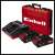 Einhell TE-CD 18 Li-i BL cordless drill driver, charger, two 2.0 Ah batteries, and carrying case