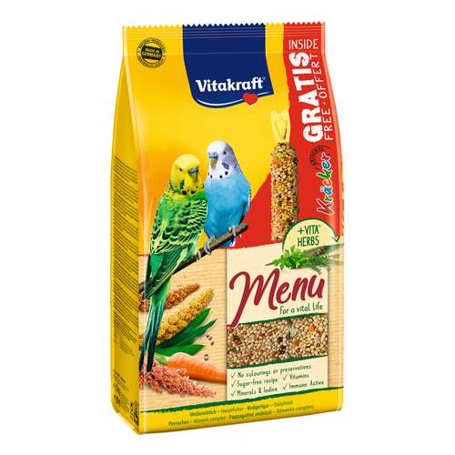Vitakraft Menu Vital hullámos papagáj eledel 1kg Kräcker ajándékkal